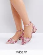 Asos Saffron Wide Fit Embellished Heels - Pink