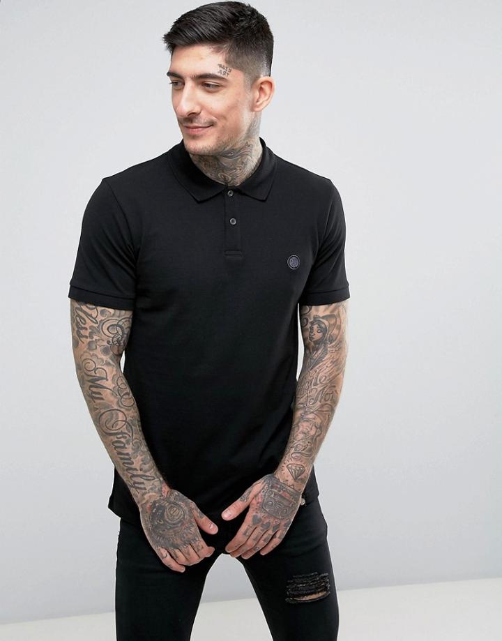 Pretty Green Hartford Polo In Black - Black
