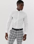 Selected Homme Slim Fit Sateen Finish Smart Shirt In White