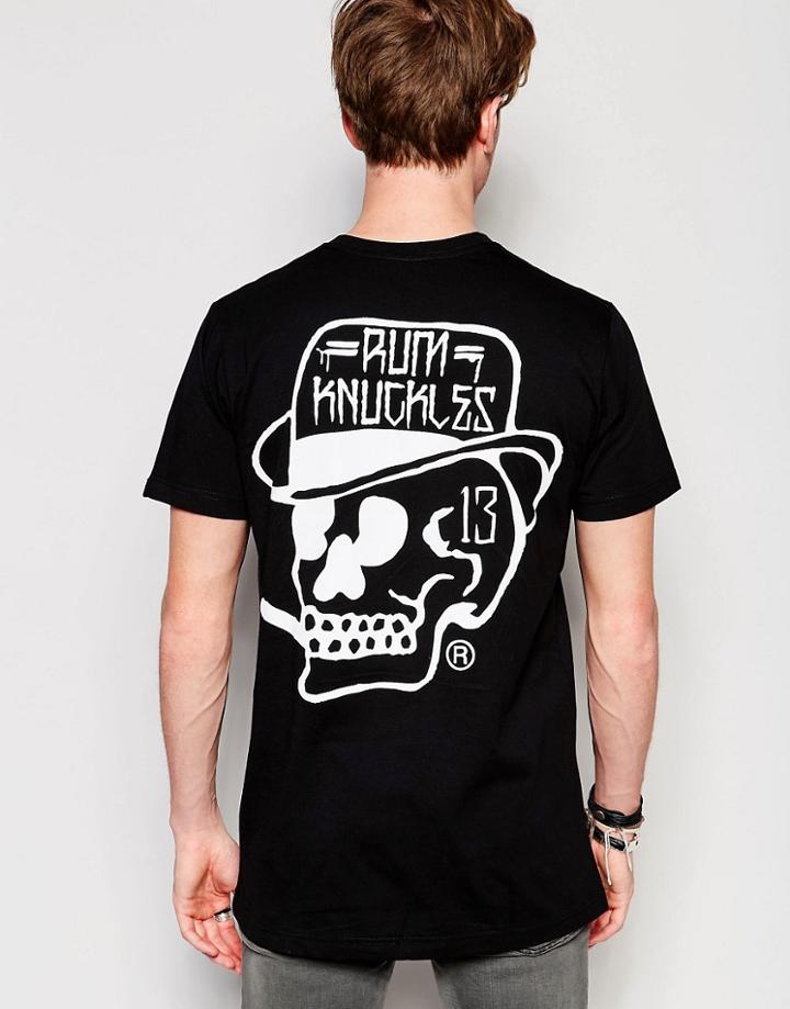 Rum Knuckles T-shirt Rk Signature Logo 13 - Black