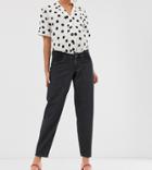 Asos Design Maternity Soft Peg Jeans In Washed Black With Back Tab Detail