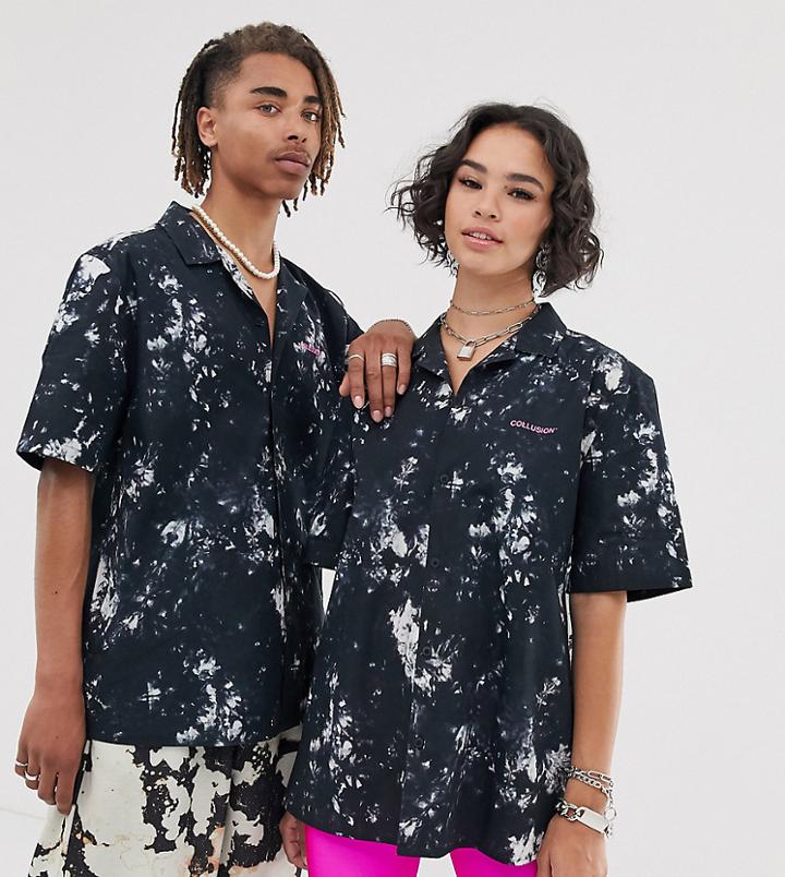 Collusion Unisex Tie Dye Printed Shirt - Multi