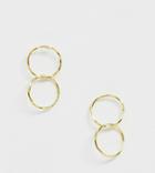 Kingsley Ryan Sterling Silver Gold Plated Interlinked Hoop Earrings - Gold