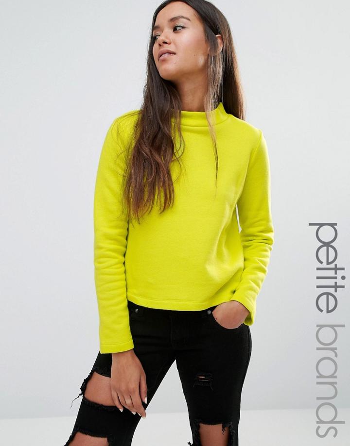 Noisy May Petite High Neck Sweater - Green