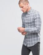 Diesel S-tas Slim Check Shirt 1 Pocket - Gray