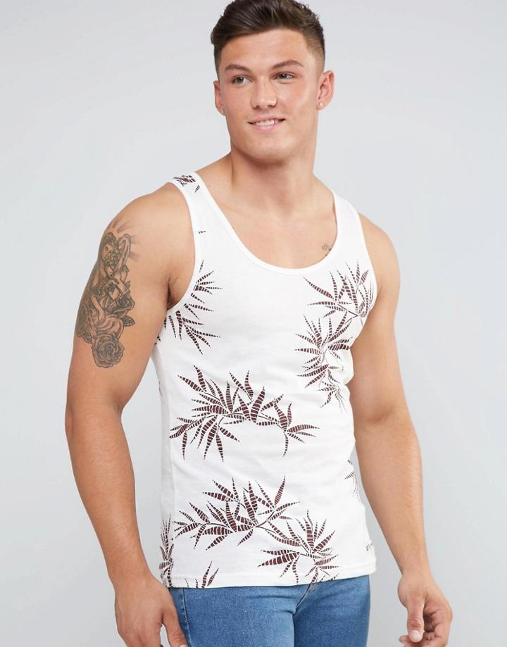 Element Leaf Printed Tank - White
