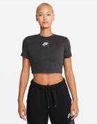 Nike Air Cropped Logo T-shirt In Black