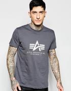 Alpha Industries T-shirt With Logo In Gray