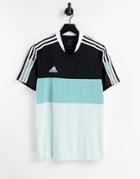 Adidas Tiro 21 Soccer T-shirt In Black And Mint