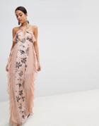 The Jetset Diaries Floral Panel Maxi Dress - Pink