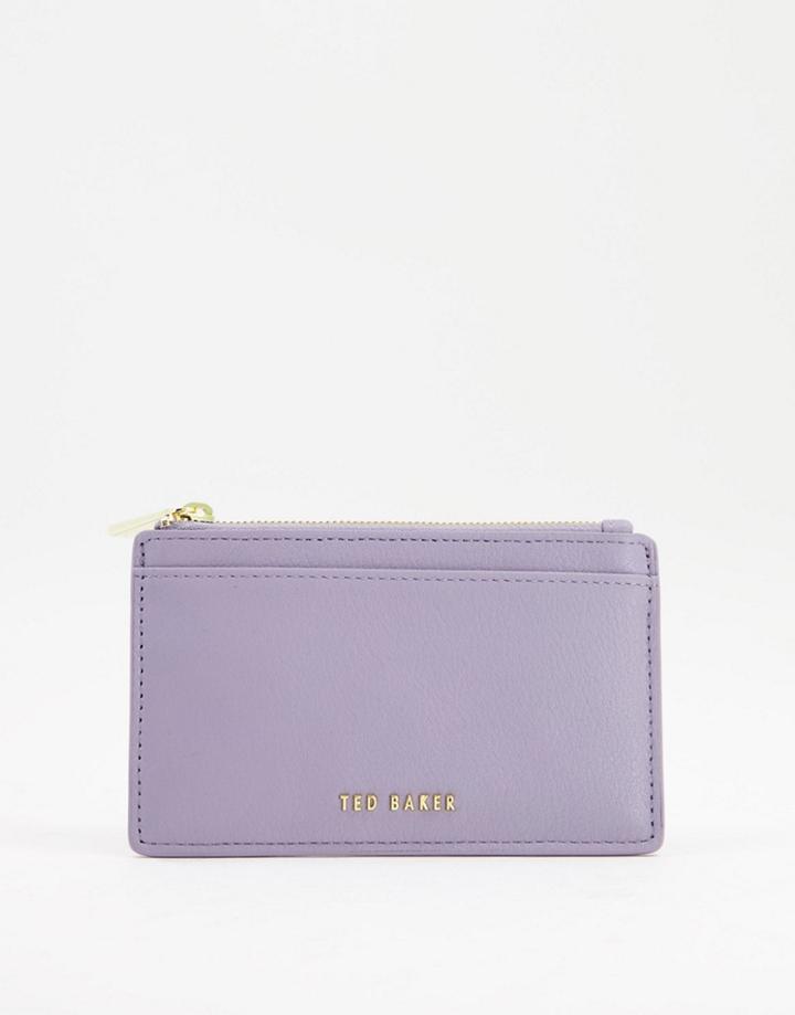 Ted Baker Sonya Zip Wallet In Gray-purple