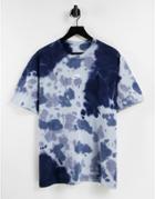 Nike Premium Essentials Oversized Tye-dye T-shirt In Dark Gray-grey