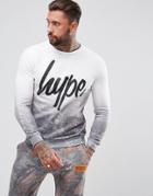 Hype Sweatshirt In White With Tree Fade - White