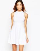 Asos High Neck Empire Dress - White $20.50