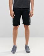 D-struct Black Denim Shorts - Black