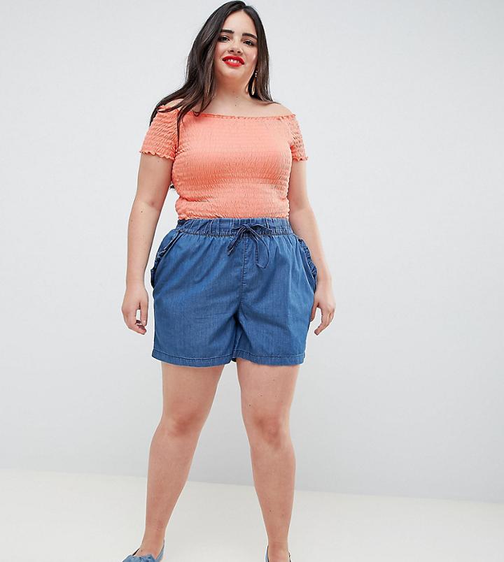 Junarose Chambray Short - Blue