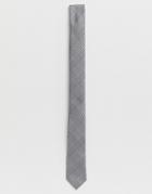 Burton Menswear Tie In Gray Check