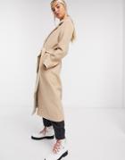 & Other Stories Long Belted Coat In Camel-neutral