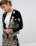 Missguided Embellished Festival Jacket - Black