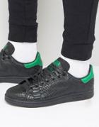 Adidas Originals Stan Smith Snake Effect Sneakers - Black
