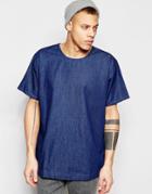 Waven Denim T-shirt Magnus Crew Neck Torkel Blue Dark Wash - Torkel Blue