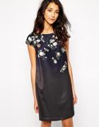 Esprit Placement Flower Dress - Black