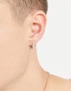 Topman Crystal Huggies Stud Earrings-silver