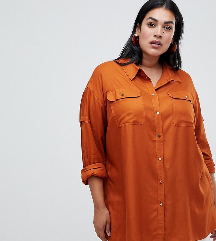 Asos Design Curve Utility Shirt - Multi