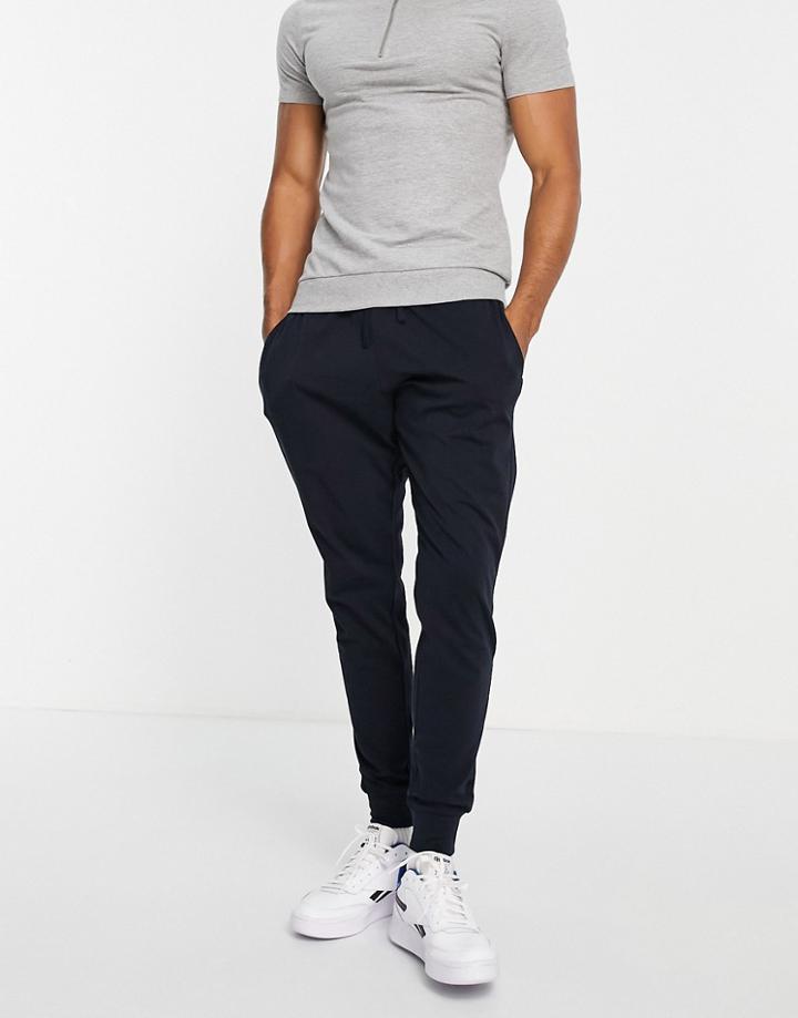 French Connection Jersey Lounge Joggers In Marine And Gunmetal-blues