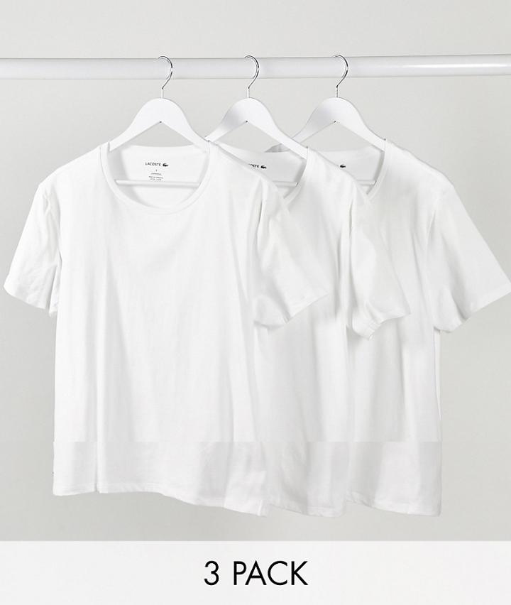 Lacoste Lounge 3 Pack T-shirts In White