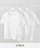 Lacoste Lounge 3 Pack T-shirts In White