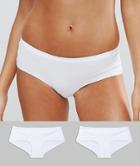New Look 2 Pack Bonded No Vpl Short - White