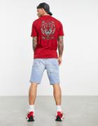 True Religion T-shirt With Back Print In Red