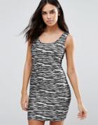 Jasmine Jersey Stripe Dress - Black