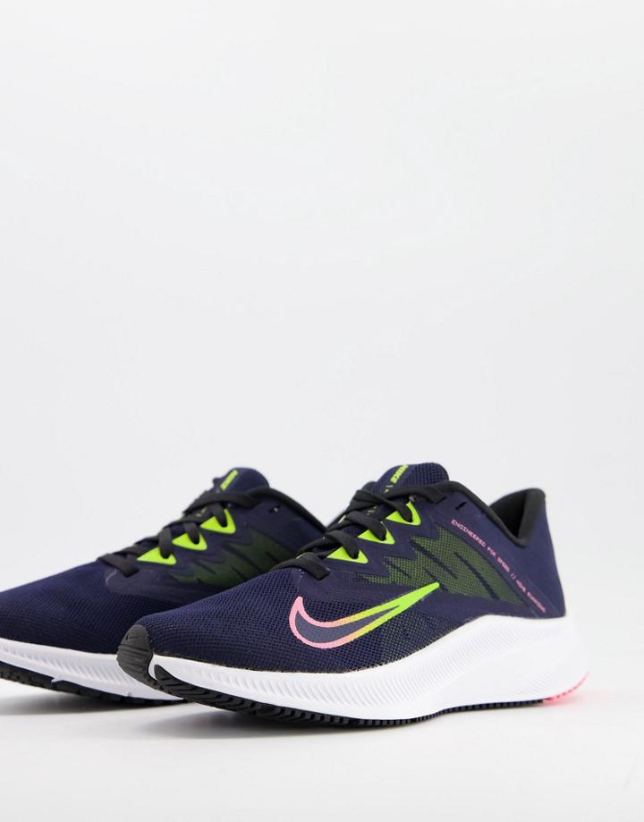 Nike Running Quest 3 Sneakers In Blue