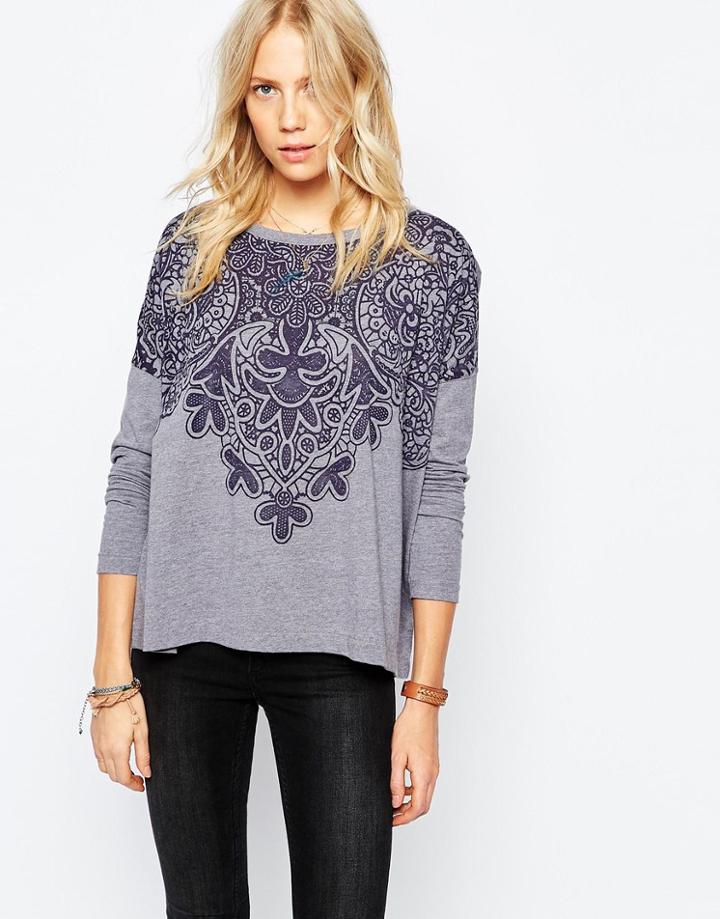 Pepe Jeans Printed Long Sleeved Top - Multi