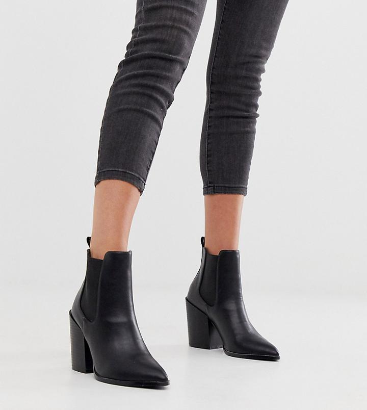 Raid Exclusive Vienna Black Heeled Chelsea Boots