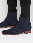 Jeffery West Scarface Leather Chelsea Boots - Navy