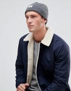 Esprit Ribbed Fisherman Beanie In Charcoal - Gray