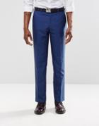 Harry Brown Slim Fit Suit Pants In Bold Blue - Blue