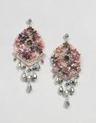 Asos Statement Mermaid Crystal Encrusted Earrings - Multi