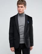 Asos Slim Suit Jacket In Black Cord - Black
