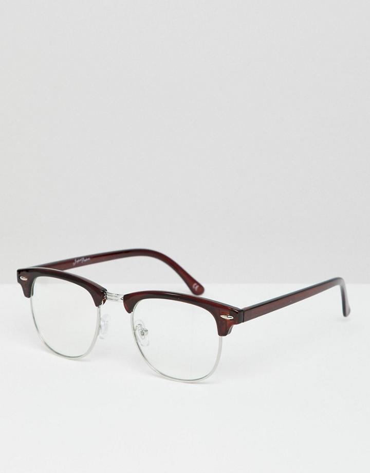Jeepers Peepers Retro Glasses In Tort - Brown