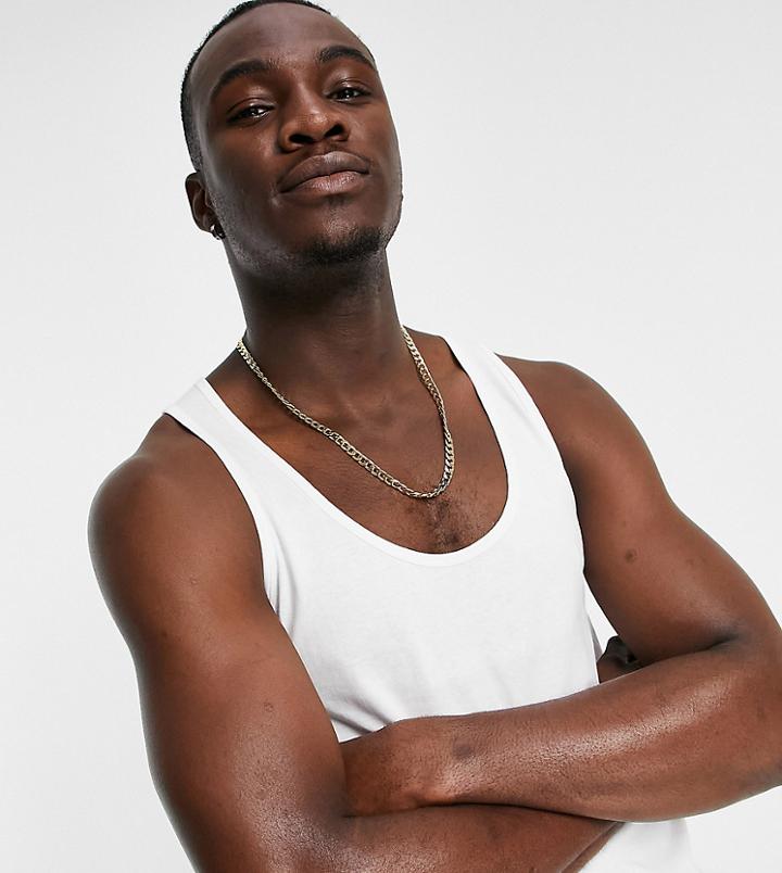 Asos Design Organic Cotton Blend Tank In White