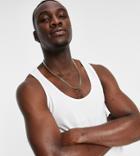Asos Design Organic Cotton Blend Tank In White