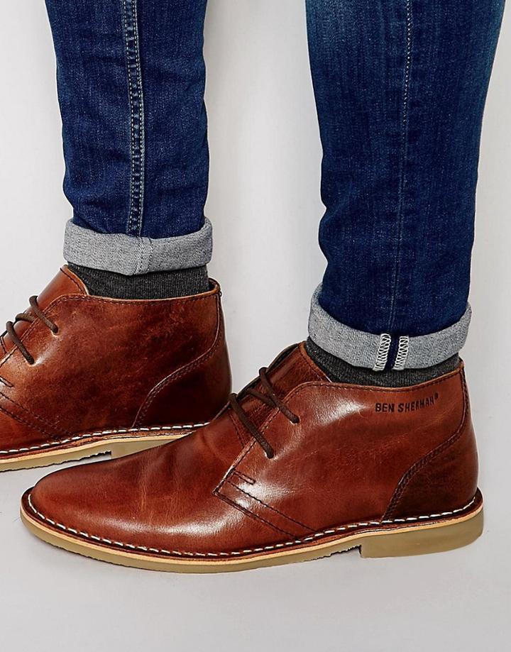 Ben Sherman Aiit Desert Boots - Brown