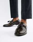 Asos Design Loafers In Brown Faux Leather With Tassel Detail - Brown