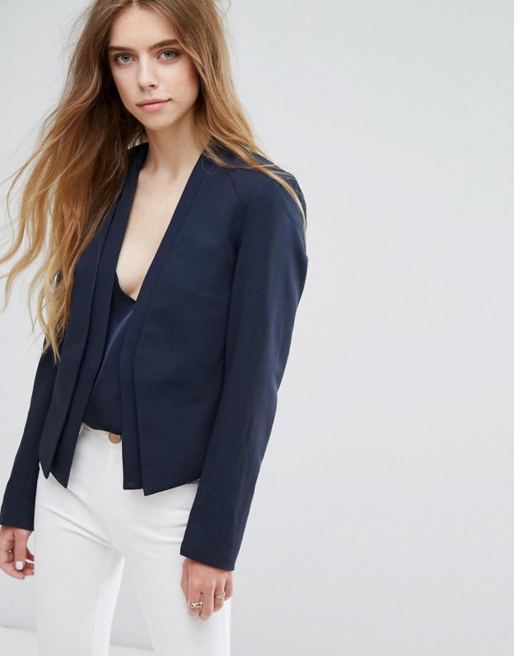 Vila Double Layer Blazer - Navy