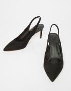 Asos Design Sebastian Slingback Mid Heels-black