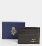 Polo Ralph Lauren Leather Cardholder In Brown With Foil Logo